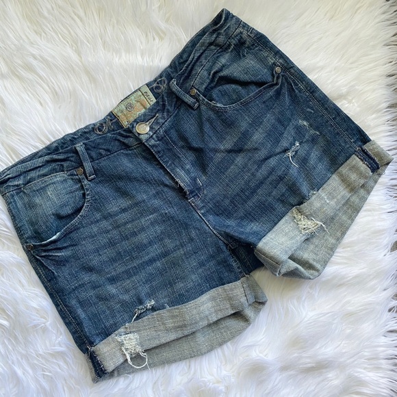 american rag denim shorts
